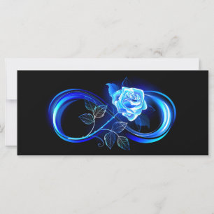 Cartão Infinito brilhante com rosa azul
