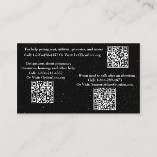 Cartão informativo de gravidez e após aborto