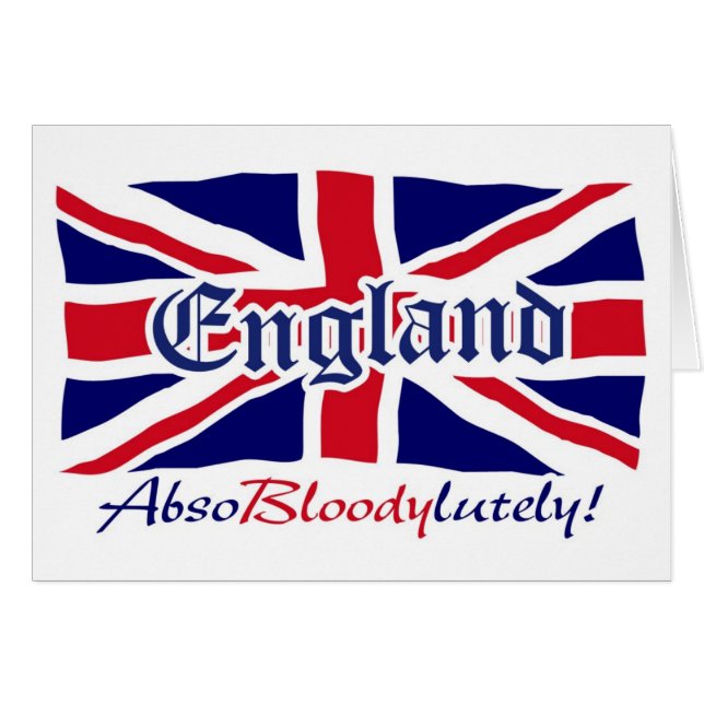 Cartão Inglaterra Absobloodylutely 4 (Frente Horizontal)
