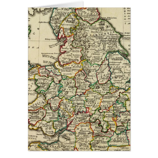 Cartão Inglaterra, País de Gales romano, moderna (Frente)