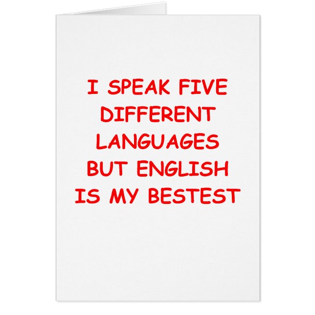 Cartão inglês (Frente)