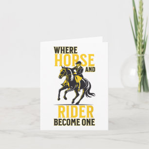 Cartão Inglês Andando Engraçado Equestre Dizendo Esporte