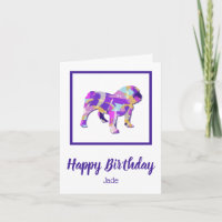 Inglês Buldogue Cute Pet Silhout PPY&B Aniversário