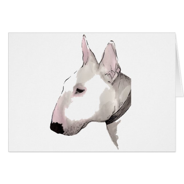 Cartão Inglês bull terrier (Frente Horizontal)