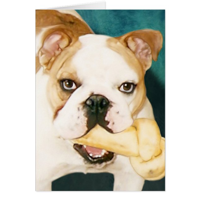 Cartão Inglês Bulldog "Adagio" (Frente)