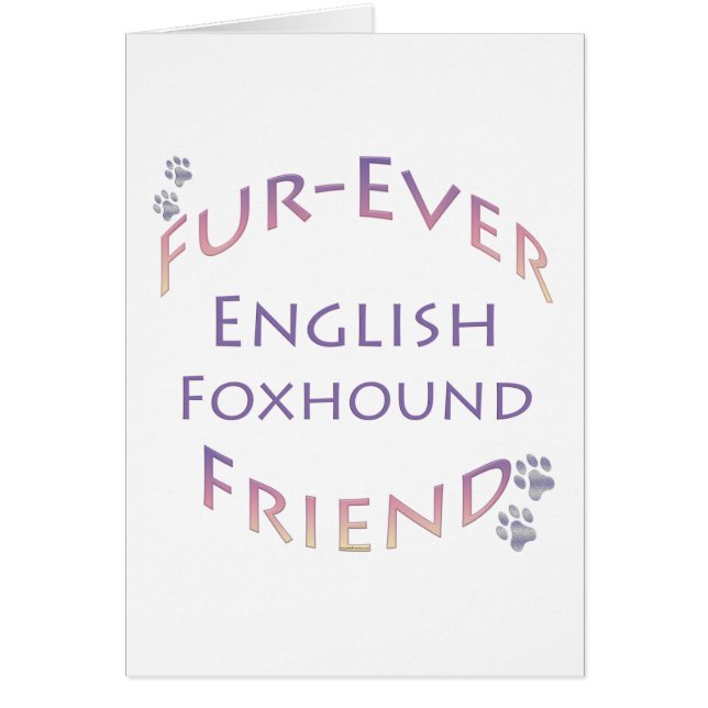 Cartão Inglês Foxhound Fuore (Frente)