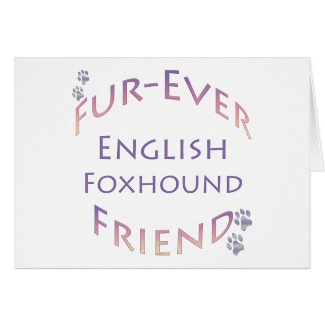 Cartão Inglês Foxhound Fuore (Frente Horizontal)