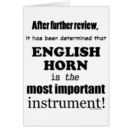 Cartão Inglês Horn - Instrumento mais importante