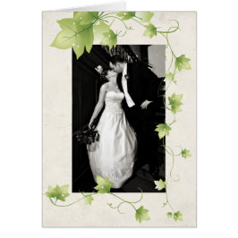 Cartão Inglês Ivy Wedding Foto Muito Obrigado