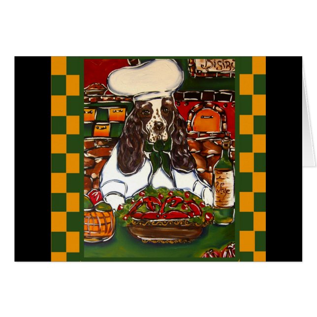 Cartão Inglês Springer Spaniel (Frente Horizontal)