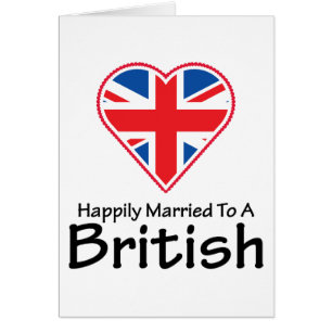Cartão Ingleses feliz casados