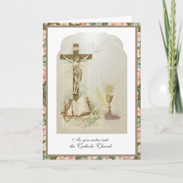 Cartão Iniciação na Fé Católica RCIA Igreja (Frente)