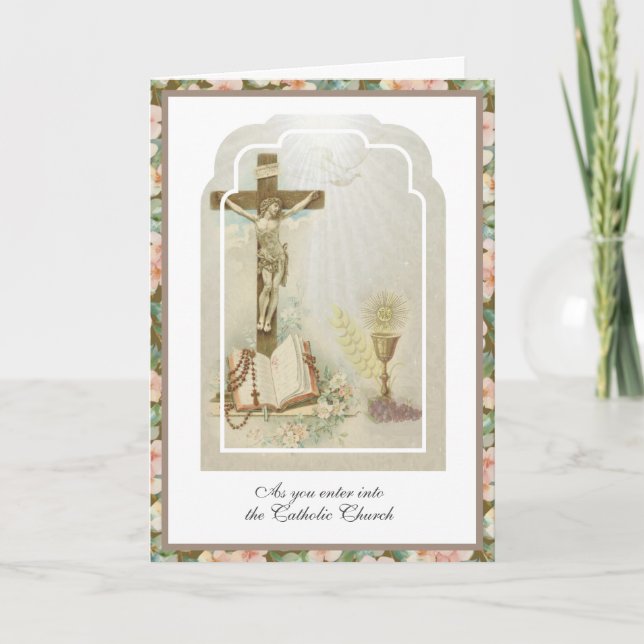 Cartão Iniciação RCIA Católica na Igreja Fé (Frente)