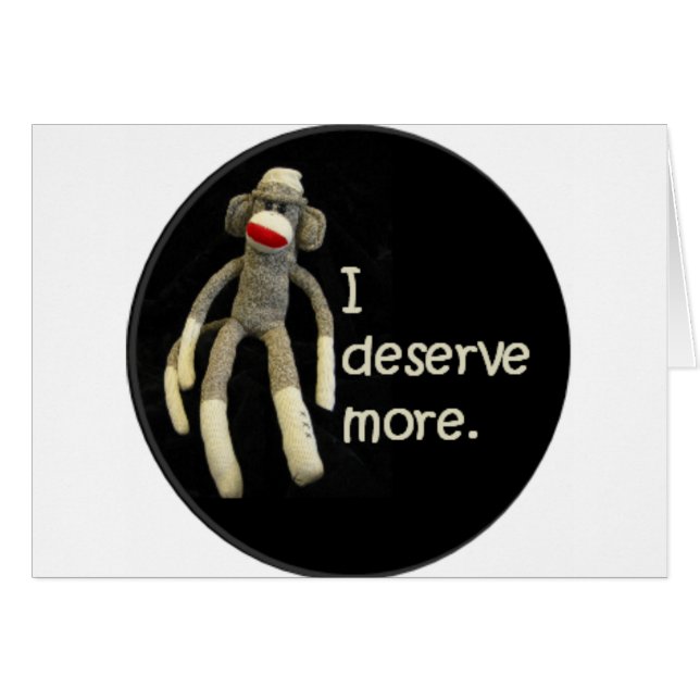 Cartão Injúrias do macaco da peúga (Frente Horizontal)