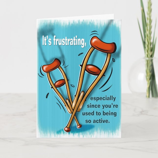 Cartão Injury Get Well Greeting Card (Frente)
