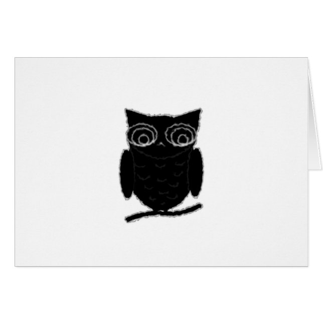 Cartão Inkblot Owl (Frente Horizontal)