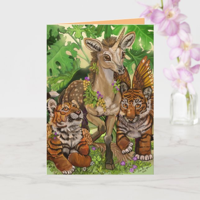 Cartão "Innocência do novo unicórnio" (Orquídea)