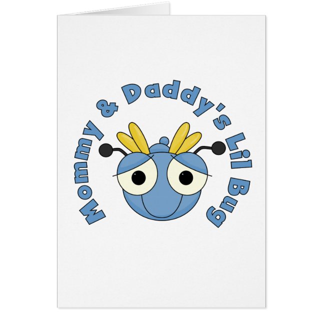 Cartão Inseto de Lil das mamães e do pai (Frente)