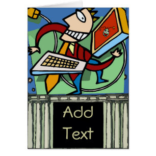 Cartão Inseto no computador