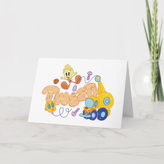 Cartão INSETOS BUNNY BUILDERS™| Arte em esboço TWEETY™ (Frente)