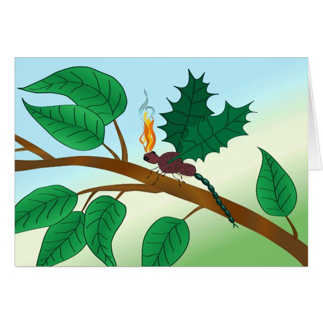 Cartão Insetos de Vidro - Mosca de Snapdragon (Frente horizontal)