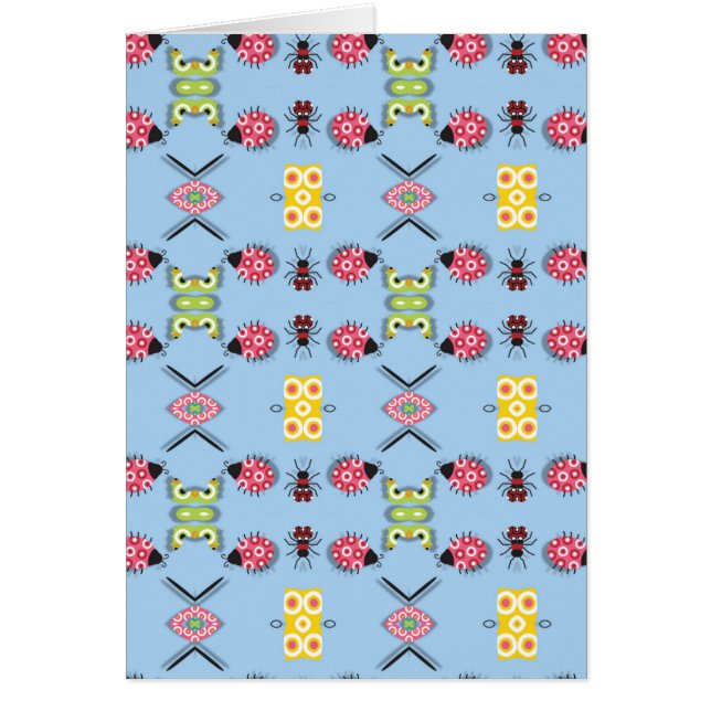 Cartão Insetos e borboletas (Frente)