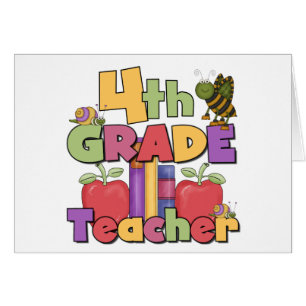 Cartão Insetos e professor da categoria das maçãs 4o