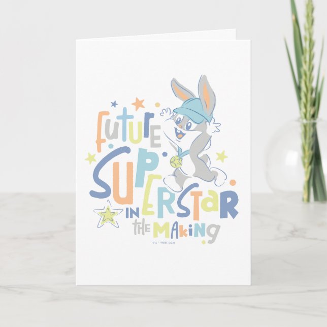 Cartão Insetos Para Bebês BUNNY™ Futuro Superstar No Trei (Frente)