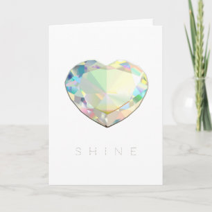 Cartão Inspiração de Coração de Diamante