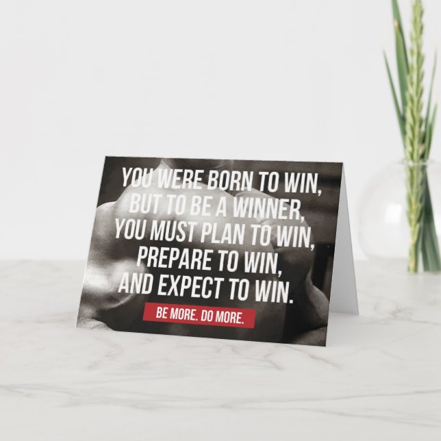 Cartão Inspiração de criação de bases - Nascer a ganhar - (Frente)