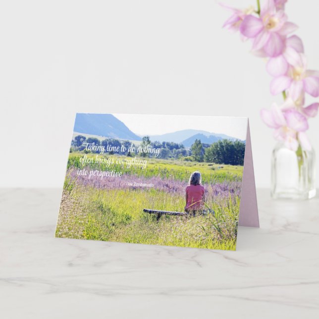 Cartão Inspiração de tempo único (Orquídea)