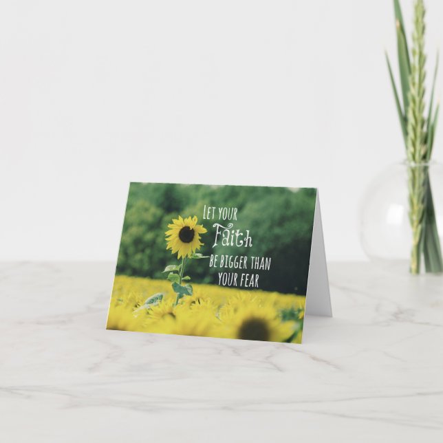 Cartão Inspiração: Deixe sua fé ser maior do que o medo (Frente)