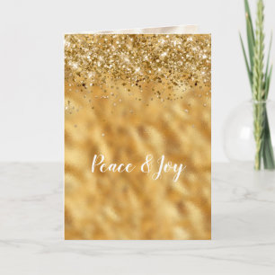 Cartão Inspiração Glitter de Confetti Dourado Glam