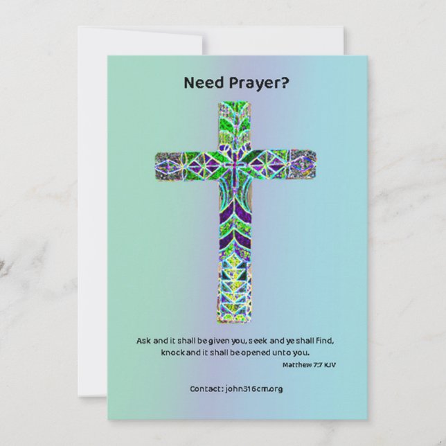 Cartão Inspiracional de Esperança (Frente)