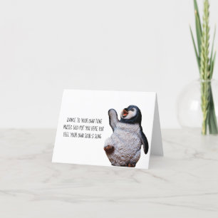 Cartão Inspiracional - Penguin Haiku