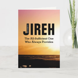 Cartão Inspiracional Personalizado JEHOVAH JIREH