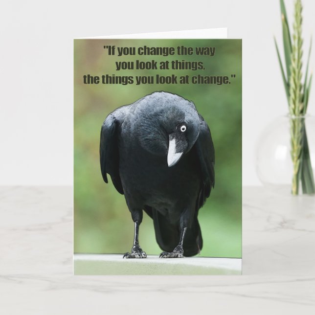 Cartão Inspiracional - Placa de atitude positiva (Frente)