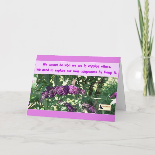 Cartão Inspiracional - Seja você (Frente)