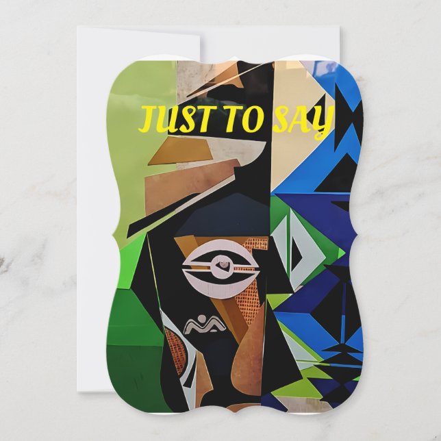 Cartão Inspirado Africano, cartão Tradicional Afri (Frente)