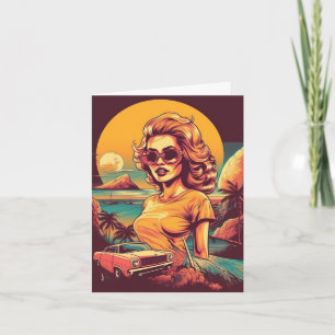 Cartão inspirado no retro dos anos 50