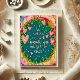 Cartão Inspirando As Pessoas Que Encontramos, Inspiração