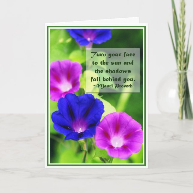 Cartão Inspiration - Morning Glories Greeting Card (Frente)