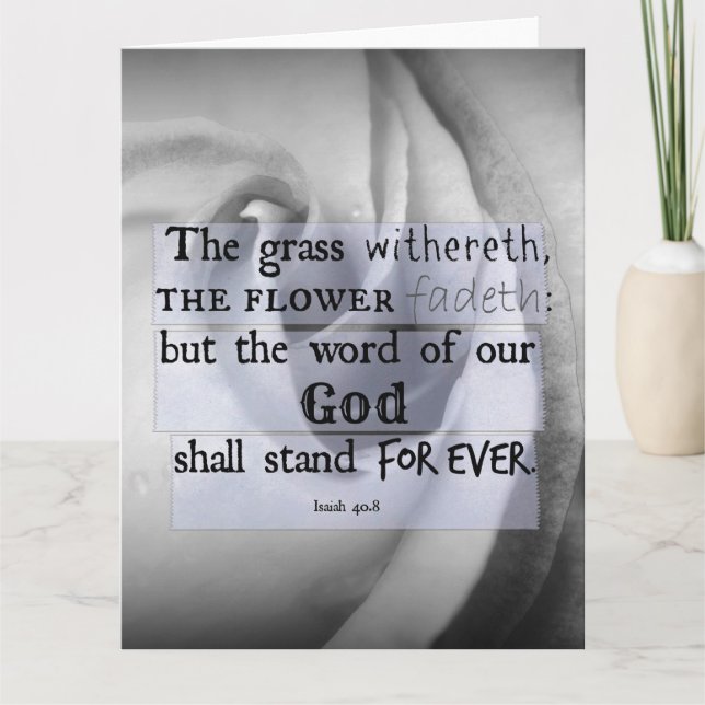 Cartão Inspirational Bible Verse: Word of God Shall Stand (Frente)