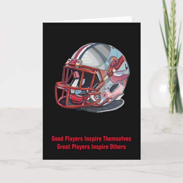 Cartão Inspirational Good Players Pop Art Football Helmet (Frente)