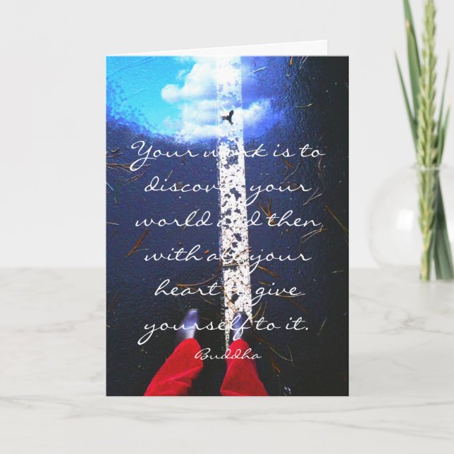 Cartão Inspirational image with Buddha quote (Frente)