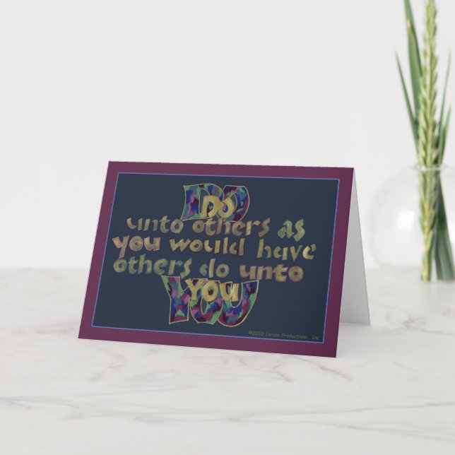 Cartão Inspirational Note Cards - Golden Rule (Frente)