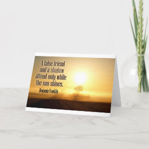 Cartão Inspirational Quote by Benjamin Franklin