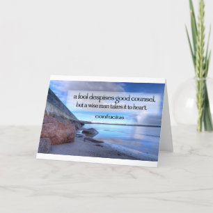 Cartão Inspirational Quote -- Confucius