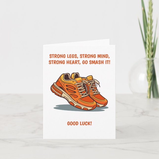Cartão Inspirational Running Greeting Card with Sneakers (Frente)