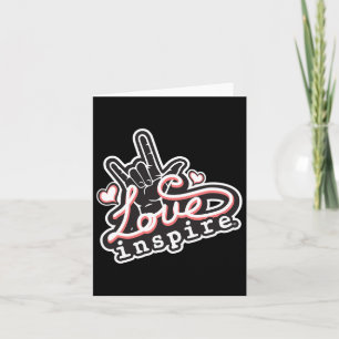 Cartão Inspire Amor Asl Ily Sinal de Linguagem de Sinais